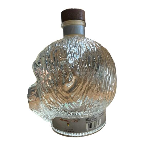 RARE Monkey Head Vodka 750ml Bottle Decanter EMPTY Primitive Decor - Picture 4 of 16